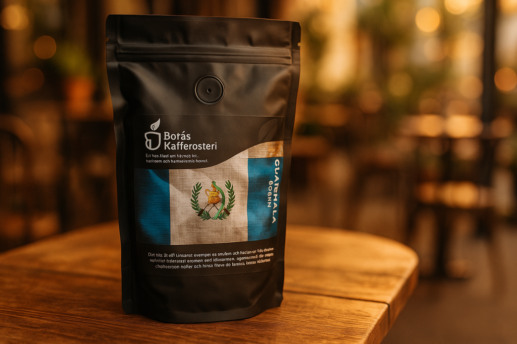Coffee bag on outdoor cafe table