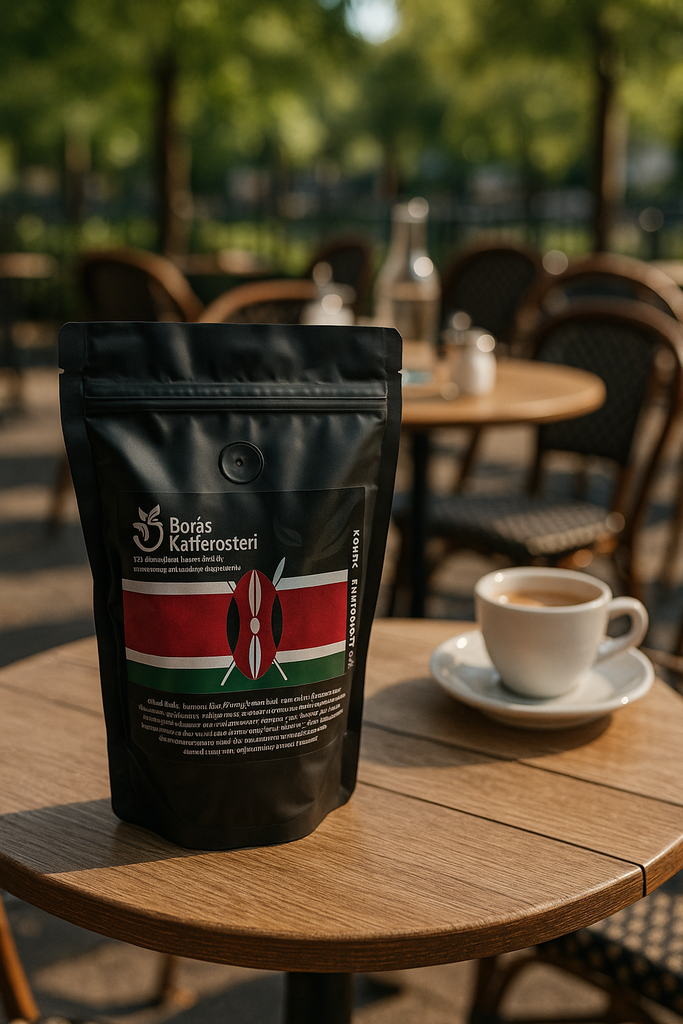 Kenya Thunguri AA på cafébord utomhus