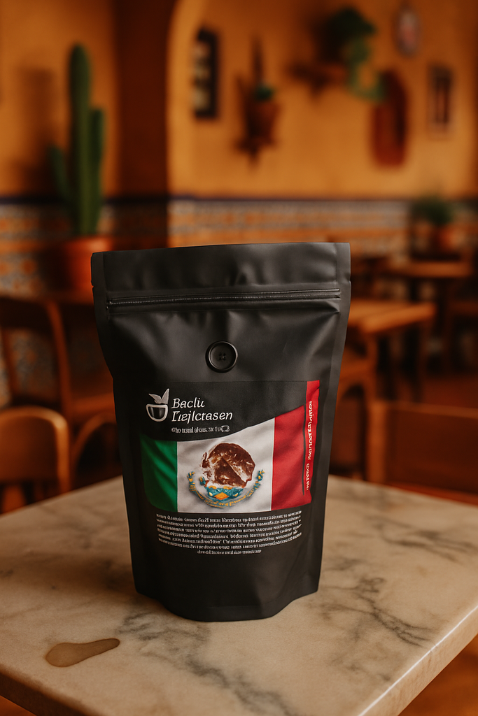 Produkt med Mexico City café-bakgrund